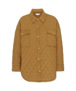 GOOD AMERICAN Quilted Faux-Sherpa Lined Shacket