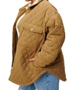GOOD AMERICAN Quilted Faux-Sherpa Lined Shacket -GOOD AMERICAN Sales unnamed file 1718