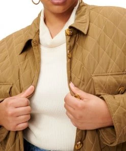 GOOD AMERICAN Quilted Faux-Sherpa Lined Shacket -GOOD AMERICAN Sales unnamed file 1721