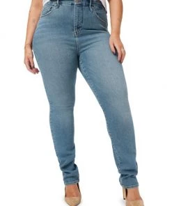 GOOD AMERICAN Good Classic High-Rise Distressed Stretch Stacked-Leg Jeans -GOOD AMERICAN Sales unnamed file 1728