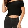 GOOD AMERICAN Off-The-Shoulder Crop Top