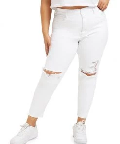 GOOD AMERICAN Good Waist High-Rise Distressed Stretch Crop Skinny Jeans 16 GOOD AMERICAN Good Waist High-Rise Distressed Stretch Crop Skinny Jeans -GOOD AMERICAN Sales unnamed file 1750
