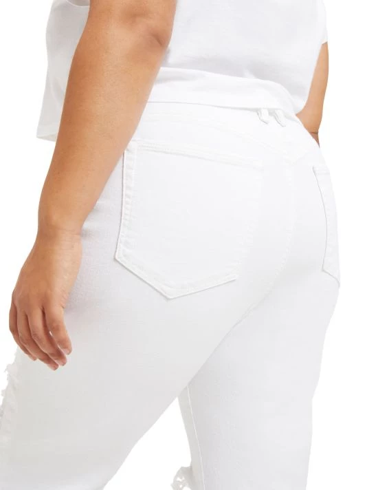 GOOD AMERICAN Good Waist High-Rise Distressed Stretch Crop Skinny Jeans 10 GOOD AMERICAN Good Waist High-Rise Distressed Stretch Crop Skinny Jeans - Image 10