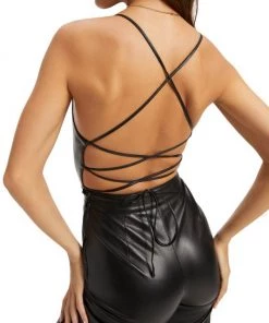 GOOD AMERICAN Vacay Faux Leather Jumpsuit -GOOD AMERICAN Sales unnamed file 199