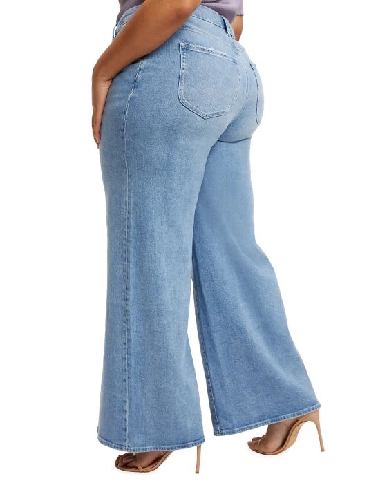 GOOD AMERICAN Good Stacked Flared Leg Jeans 9 GOOD AMERICAN Good Stacked Flared Leg Jeans - Image 9