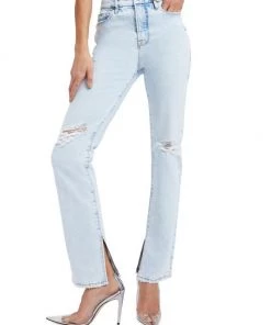GOOD AMERICAN Good Boy Distressed High-Waisted Stretch Jeans -GOOD AMERICAN Sales unnamed file 221