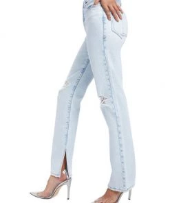 GOOD AMERICAN Good Boy Distressed High-Waisted Stretch Jeans -GOOD AMERICAN Sales unnamed file 222