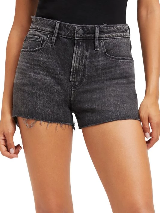 GOOD AMERICAN Good '90s Step-Hem Cut-Off Stretch Jean Shorts 4 GOOD AMERICAN Good '90s Step-Hem Cut-Off Stretch Jean Shorts - Image 4