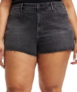 GOOD AMERICAN Good '90s Step-Hem Cut-Off Stretch Jean Shorts 16 GOOD AMERICAN Good '90s Step-Hem Cut-Off Stretch Jean Shorts -GOOD AMERICAN Sales unnamed file 234