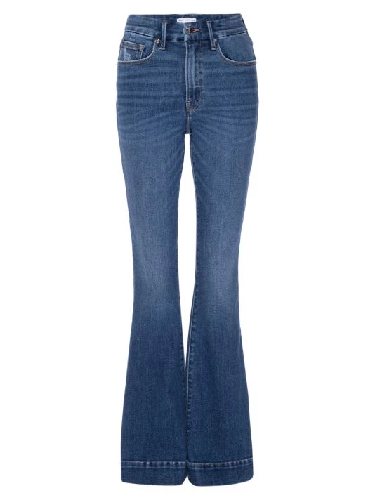 GOOD AMERICAN Good Legs High-Rise Stretch Flare Jeans 1 GOOD AMERICAN Good Legs High-Rise Stretch Flare Jeans