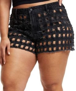 GOOD AMERICAN Good '90s Distressed Shorts -GOOD AMERICAN Sales unnamed file 290