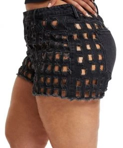 GOOD AMERICAN Good '90s Distressed Shorts -GOOD AMERICAN Sales unnamed file 291