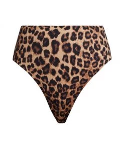 GOOD AMERICAN Good Waist Leopard-Print Bikini Bottom