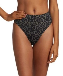 GOOD AMERICAN Good Waist Leopard-Print Bikini Bottom -GOOD AMERICAN Sales unnamed file 341