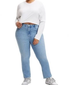 GOOD AMERICAN Good Straight Frayed Jeans -GOOD AMERICAN Sales unnamed file 357