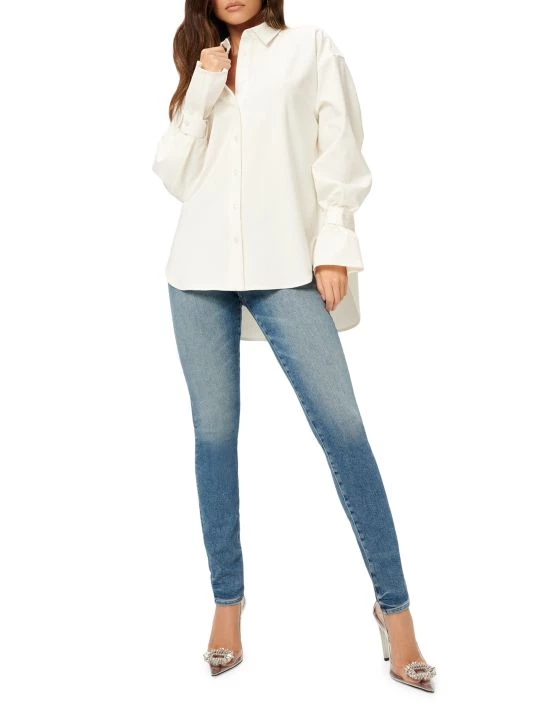 GOOD AMERICAN High-Low Poplin Shirt 2 GOOD AMERICAN High-Low Poplin Shirt - Image 2