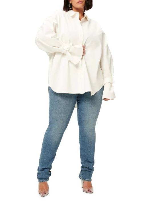 GOOD AMERICAN High-Low Poplin Shirt 3 GOOD AMERICAN High-Low Poplin Shirt - Image 3