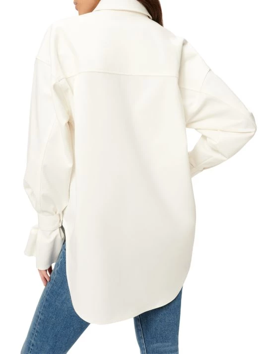 GOOD AMERICAN High-Low Poplin Shirt 6 GOOD AMERICAN High-Low Poplin Shirt - Image 6