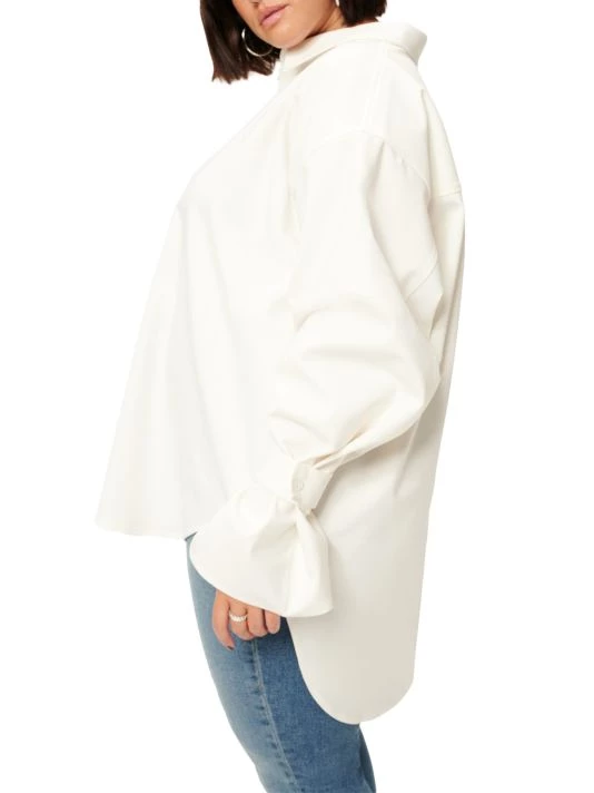 GOOD AMERICAN High-Low Poplin Shirt 8 GOOD AMERICAN High-Low Poplin Shirt - Image 8