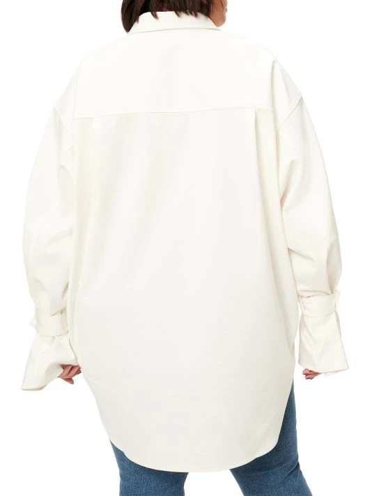 GOOD AMERICAN High-Low Poplin Shirt 9 GOOD AMERICAN High-Low Poplin Shirt - Image 9