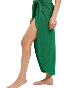 GOOD AMERICAN Glitter Tie Sarong Silver -GOOD AMERICAN Sales unnamed file 4