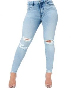 GOOD AMERICAN Good Legs Chewed Hem Skinny Jeans -GOOD AMERICAN Sales unnamed file 415