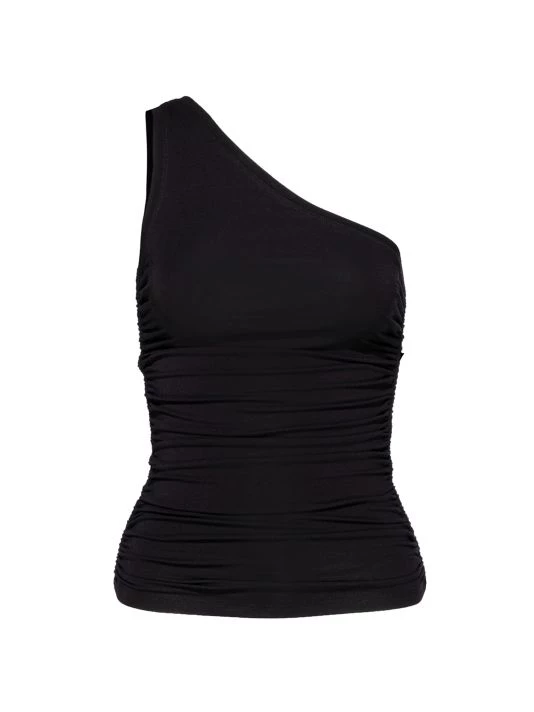 GOOD AMERICAN Ruched One-Shoulder Top 1 GOOD AMERICAN Ruched One-Shoulder Top