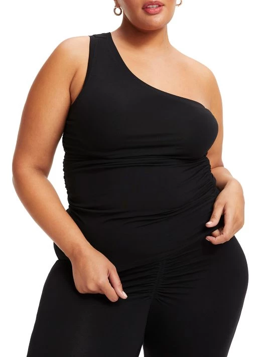 GOOD AMERICAN Ruched One-Shoulder Top 7 GOOD AMERICAN Ruched One-Shoulder Top - Image 7