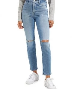 GOOD AMERICAN Good Classic High-Rise Distressed Stretch Slim Jeans -GOOD AMERICAN Sales unnamed file 480