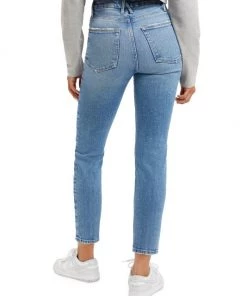 GOOD AMERICAN Good Classic High-Rise Distressed Stretch Slim Jeans -GOOD AMERICAN Sales unnamed file 482
