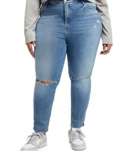 GOOD AMERICAN Good Classic High-Rise Distressed Stretch Slim Jeans -GOOD AMERICAN Sales unnamed file 483