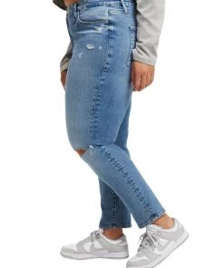 GOOD AMERICAN Good Classic High-Rise Distressed Stretch Slim Jeans -GOOD AMERICAN Sales unnamed file 484