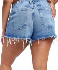 GOOD AMERICAN Good '90s High-Waisted Distressed Denim Shorts -GOOD AMERICAN Sales unnamed file 49
