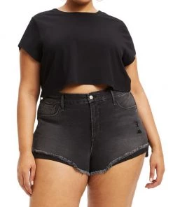 GOOD AMERICAN Good Curve Denim Shorts -GOOD AMERICAN Sales unnamed file 540