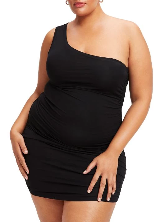 GOOD AMERICAN Ruched One-Shoulder Mini Dress 7 GOOD AMERICAN Ruched One-Shoulder Mini Dress - Image 7