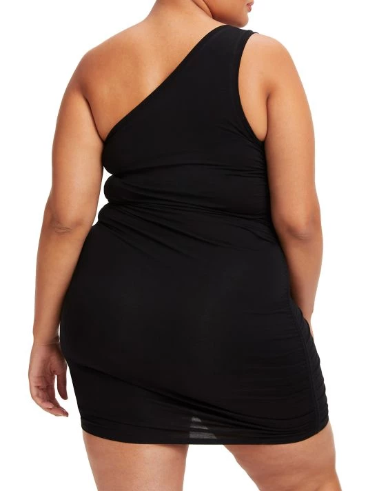 GOOD AMERICAN Ruched One-Shoulder Mini Dress 9 GOOD AMERICAN Ruched One-Shoulder Mini Dress - Image 9