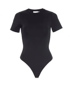 GOOD AMERICAN Scuba T-Shirt Bodysuit Black -GOOD AMERICAN Sales unnamed file 587