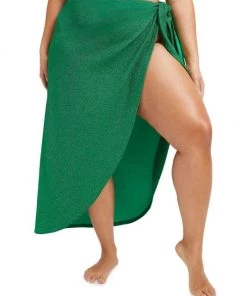 GOOD AMERICAN Glitter Tie Sarong Silver -GOOD AMERICAN Sales unnamed file 6