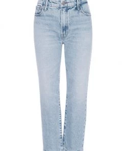 GOOD AMERICAN Good Girlfriend High-Rise Straight-Leg Jeans