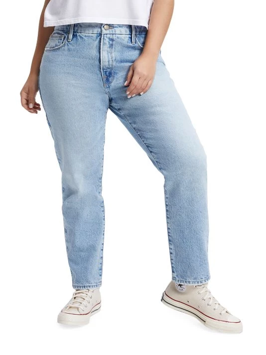 GOOD AMERICAN Good Girlfriend High-Rise Straight-Leg Jeans 3 GOOD AMERICAN Good Girlfriend High-Rise Straight-Leg Jeans - Image 3