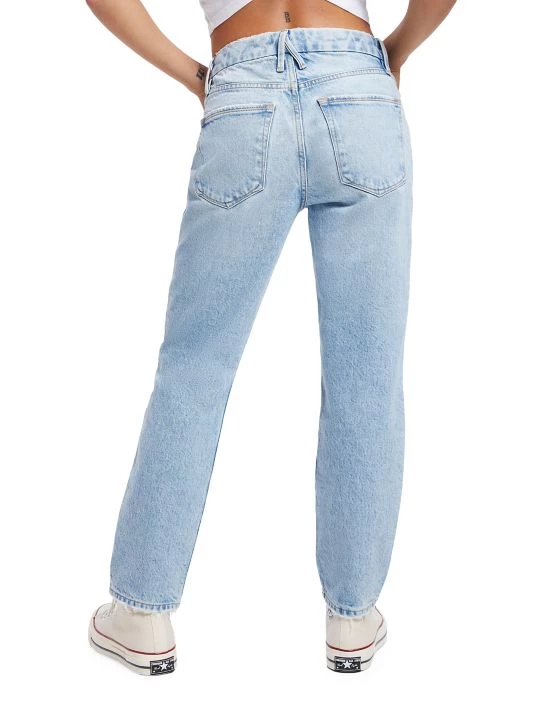 GOOD AMERICAN Good Girlfriend High-Rise Straight-Leg Jeans 6 GOOD AMERICAN Good Girlfriend High-Rise Straight-Leg Jeans - Image 6