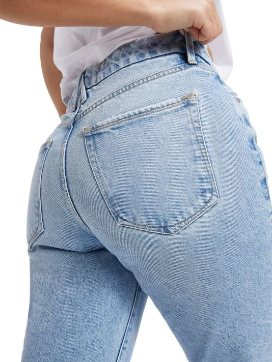 GOOD AMERICAN Good Girlfriend High-Rise Straight-Leg Jeans 10 GOOD AMERICAN Good Girlfriend High-Rise Straight-Leg Jeans - Image 10