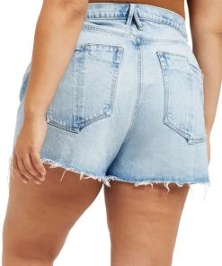 GOOD AMERICAN Good '90s High-Waisted Split-Pocket Denim Shorts -GOOD AMERICAN Sales unnamed file 640