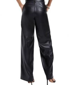 GOOD AMERICAN Wide-Leg Faux Leather Trousers -GOOD AMERICAN Sales unnamed file 652