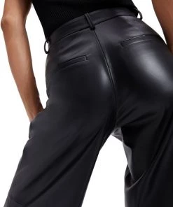 GOOD AMERICAN Wide-Leg Faux Leather Trousers -GOOD AMERICAN Sales unnamed file 656