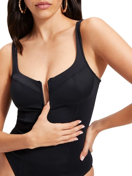 GOOD AMERICAN Scuba U-Neck Corset Bodysuit 9 GOOD AMERICAN Scuba U-Neck Corset Bodysuit - Image 9
