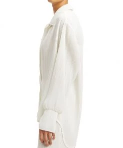 GOOD AMERICAN Plissé Oversized Shirt -GOOD AMERICAN Sales unnamed file 699
