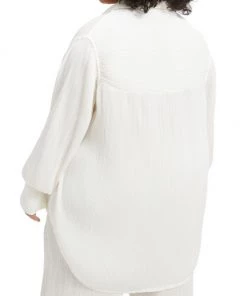 GOOD AMERICAN Plissé Oversized Shirt -GOOD AMERICAN Sales unnamed file 703