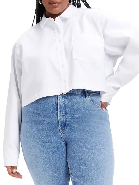 GOOD AMERICAN Boxy Crop Shirt 3 GOOD AMERICAN Boxy Crop Shirt - Image 3