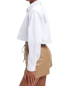 GOOD AMERICAN Boxy Crop Shirt 13 GOOD AMERICAN Boxy Crop Shirt -GOOD AMERICAN Sales unnamed file 755